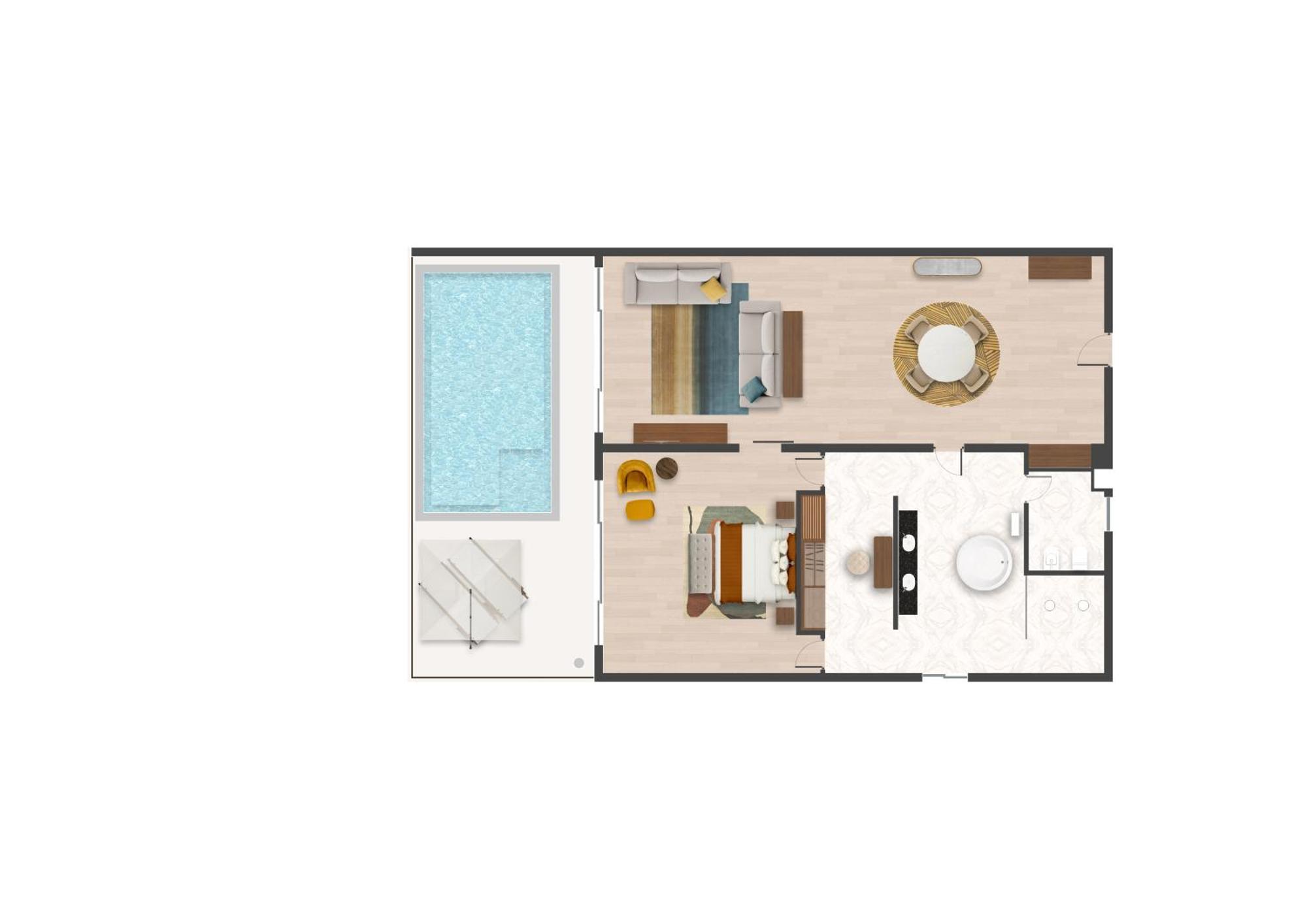 Hotel The Mora Zanzibar Matemwe  Exterior foto Floorplan of a typical suite